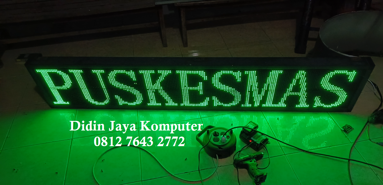 <p>Running text ukuran 36x196cm dengan warna led hijau untuk Puskesmas Ngronggot. Running text berkualitas terbaik yang awet dan tahan lama dan harganya yang murah dan terjangkau. Garansi selama 1 tahun.</p>